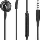 Samsung AKG Wired Earbuds Original USB Type C in-Ear Earbud Headphones with Remote & Microphone for Music, Phone Calls, Work - Noise Isolating Deep Bass, Includes Velvet Carrying Pouch - Black
