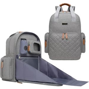Diaper Bag Backpack with Changing Station, Baby Diaper Bag Organizer for Moms Dads Large Baby Changing Bags, 22.5"*11"*9"