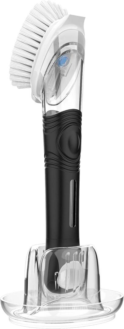 MR.SIGA Soap Dispensing Dish Brush Storage Set, Kitchen Brush with Holder for Pot Pan Sink Cleaning