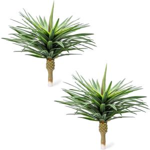 Set of 2 Artificial Agave Plants, 24-Inch, UV Resistant, Unpotted