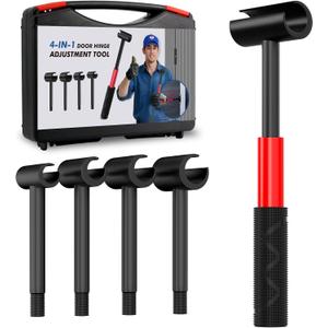 4 in 1 Door Hinge Adjustment Tool Upgraded,Hinge Gap Adjusting Wrench,Door Repair Kit for Residential and Commercial,Hinge Wrench Bender Set with Rubber Grip,Cabinet Alignment Fits 14mm-25mm Hinges