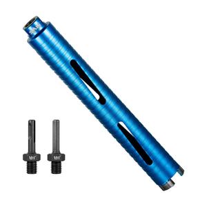 SALI Diamond Core Drill Bits 1 1/2" Diameter 10"/254mm Drilling Depth 5/8-11" Thread Core Bit Turbo Laser-Welded Segments for Cured Concrete with Brick, Block, Masonry, with Two Adapters