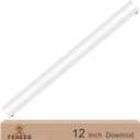 12 Inch Ceiling Fan Downrod, 1" Diameter White Ceiling Fan Extension Rod (No Threads),Universal Down Rods for Ceiling Fans,Easy Installation