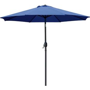 Sunnyglade 9' Patio Umbrella Outdoor Table Umbrella with 8 Sturdy Ribs (Navy Blue)