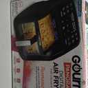 Gourmia Air Fryer 7 QT - Easy View Panorama Window & Interior Light, Guided Cooking with 12 One-Touch Presets, FryForce 360, Dishwasher Safe Accessories, Black