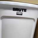 Rubbermaid Commercial Products BRUTE Heavy-Duty Round Trash/Garbage Can, 10-Gallon, White, Outdoor Waste Container for Landscapers/Construction/Restaurants/Back of House/Offices/Warehouses