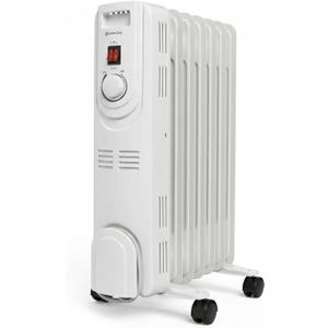 Comfort Zone Electric Oil-Filled Radiant Radiator Space Heater, Never Refill, Adjustable Thermostat, Tip-Over Switch & Overheat Protection System, Ideal for Home, Bedroom, & Office, 1,200W, CZ7007J