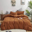 Yiyun Hometex Terracotta Cal King Comforter Set Pumpkin Colored Bedding California King Comforter Sets Caramel Brown Bedding Cal King Size Dusty Orange Comforter Cinnamon California King Size Comforter Set