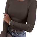 ANRABESS Women Long Sleeve Shirts Rib Knit Slim Fit Tops Basic Tee 2025 Fall Outfits Casual T-Shirt Underscrubs Layer Clothes Large