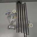 ZMTECH Flag Pole - Upgraded Bracket, 6 FT Stainless Steel Flag Poles for Outside House, Residential or Commerical, Tangle Free Flag Pole Kit for American Flag (Without Flag, Silver)