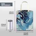 3 x ABUIFDK Car Trash Can, Cute Car Trash Bag, Hanging Car Organizer and Storage Bag, Trash Bin for Car Accessories, Vehicle, Travelling, Camping Luxury Blue White Marble