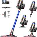 Cordless Vacuum Cleaner, Upgraded 600W 50KPA 70Mins Cordless Stick Vacuum Cleaner with Self-Standing and Smart Screen, Anti-tangle Wireless Vacumm, Vacuum Cleaners for Home/Pet Hair/Carpets/Floors (Blue)