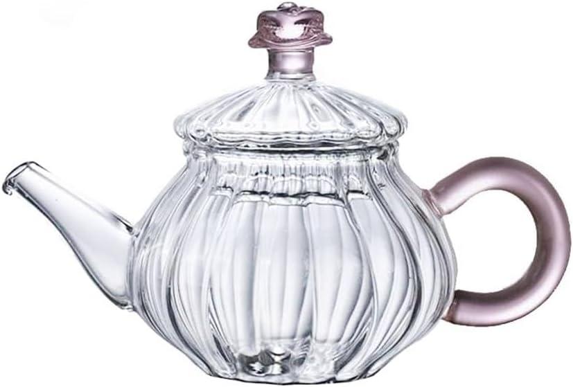 Mini Tea Pot, Glass Teapot Small Tea Kettle for One person use,100ml (B-Flower)