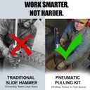 AHP-523 Air Hammer Pulling Kit, Heavy Duty with 0.401''(10mm) shank