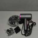 slopehill Professional Ionic Hair Dryer, Powerful 1800W Fast Drying Low Noise Blow Dryer with 2 Concentrator Nozzle 1 Diffuser Attachments for Home Salon Travel (Grey)