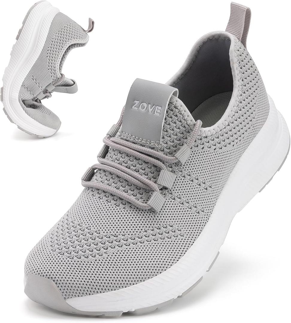 ZOVE Wide Toe Box Shoes Women Extra Wide Width Sneakers Ultra Light Road Running Shoes Non-Slip Tennis Sneakers Breathable Walking Athletic, Size 38