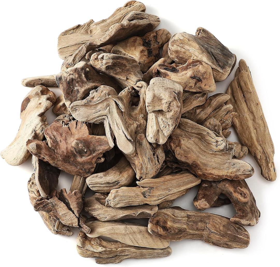 16oz Driftwood for Crafts and Decor, Mixed Size Driftwood Pieces Large Drift Wood Decor for Home Wedding Table DIY Art Beach Decoration, 2 Inches to 7 Inches in Length