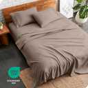 Bare Home Queen Sheet Set - 1800 Ultra-Soft Microfiber Queen Bed Sheets - Double Brushed - Deep Pockets - Easy Fit - 4 Piece Set - Bedding Sheets & Pillowcases (Queen, Taupe)