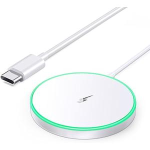 ZGEAR Magnetic Wireless Charger with KICKSTAND And 
USB C Wall Charger, 20W Durable Dual Port QC+PD 3.0 Power Adapter, Double Fast Plug Charging Block for iPhone 13/14/15/16/16 Pro/Pro Max/Plus, XS/XR/X, Watch Series 8/7 Cube，White