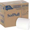 SOFPULL CENTERPULL HIGH-CAPACITY PAPER TOWELS BY GP PRO (GEORGIA-PACIFIC), 28143, WHITE, 4 ROLLS PER CASE, 567 TOWELS PER ROLL
