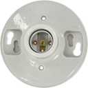 4 Pack Medium Base E26 Lamp Holder Socket Keyless Top Porcelain Light Bulb Socket for Installation on 3.25 and 4 Junction Boxes Ceiling Light Fixture White Lampholder 660w 250v