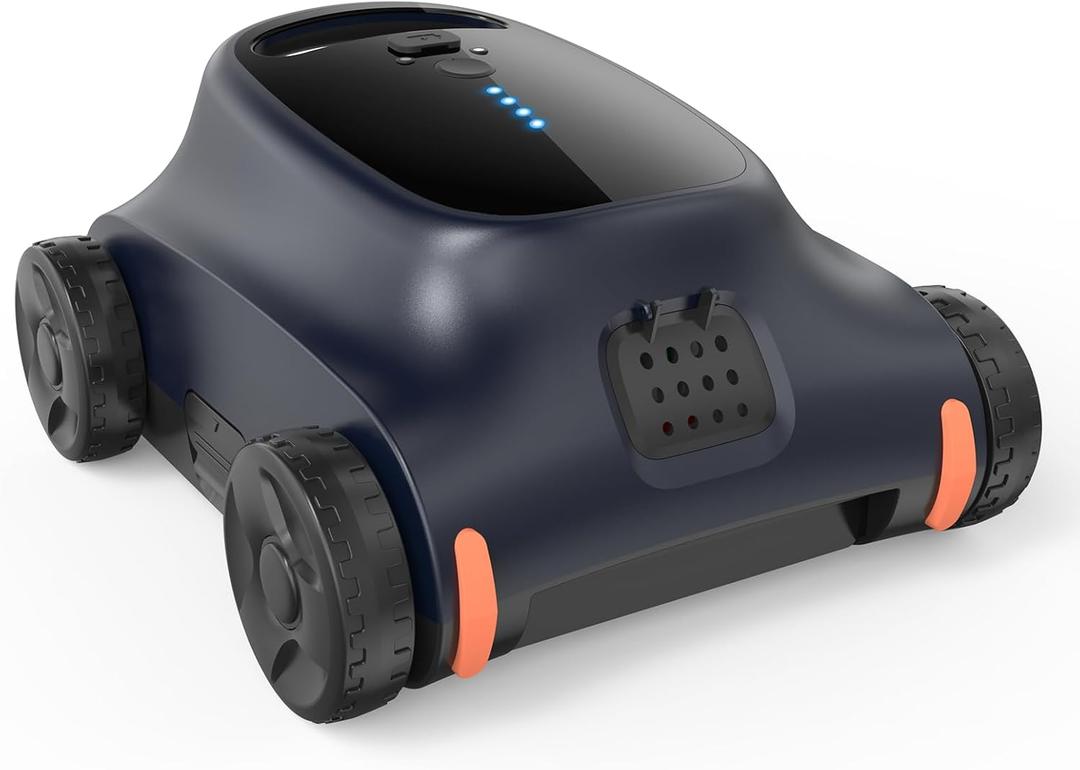 NexTrend Robotic Pool Cleaner Cordless: Pool Vacuum for Above Ground Pool Automatic with 180 Mins Battery, Self-Parking, Status Led Indicator Ideal for Inground Pools
