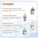 Upgrade 190003 Tension Control Clamp Kit and Spa Filter, Compatible with Pentair FNS Plus, Clean & Clear Plus, Quad DE Filters Steel Pool Filter Pumps, 23-1/4" Length