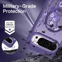 DOMAVER for Google Pixel 10/10 Pro Case, Magnetic Phone Case for Pixel 10/10 Pro [Compatible with MagSafe] Slim Fit Flowers Floral Design Shockproof Protective Bumper Women Men Girls Cover- Purple