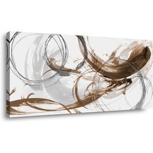 Sxurmtiie Canvas Wall Art Abstract Art Paintings green Fantasy Colorful Graffiti on White Background 24inchx48inch Modern Artwork wall Decor for Living Room Bedroom Kitchen