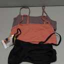 Hanes Women's Cropped Bralette Pack, 3-Pack, Breathable Crop Top Bras, Solid or Assorted, 3-Pack, M