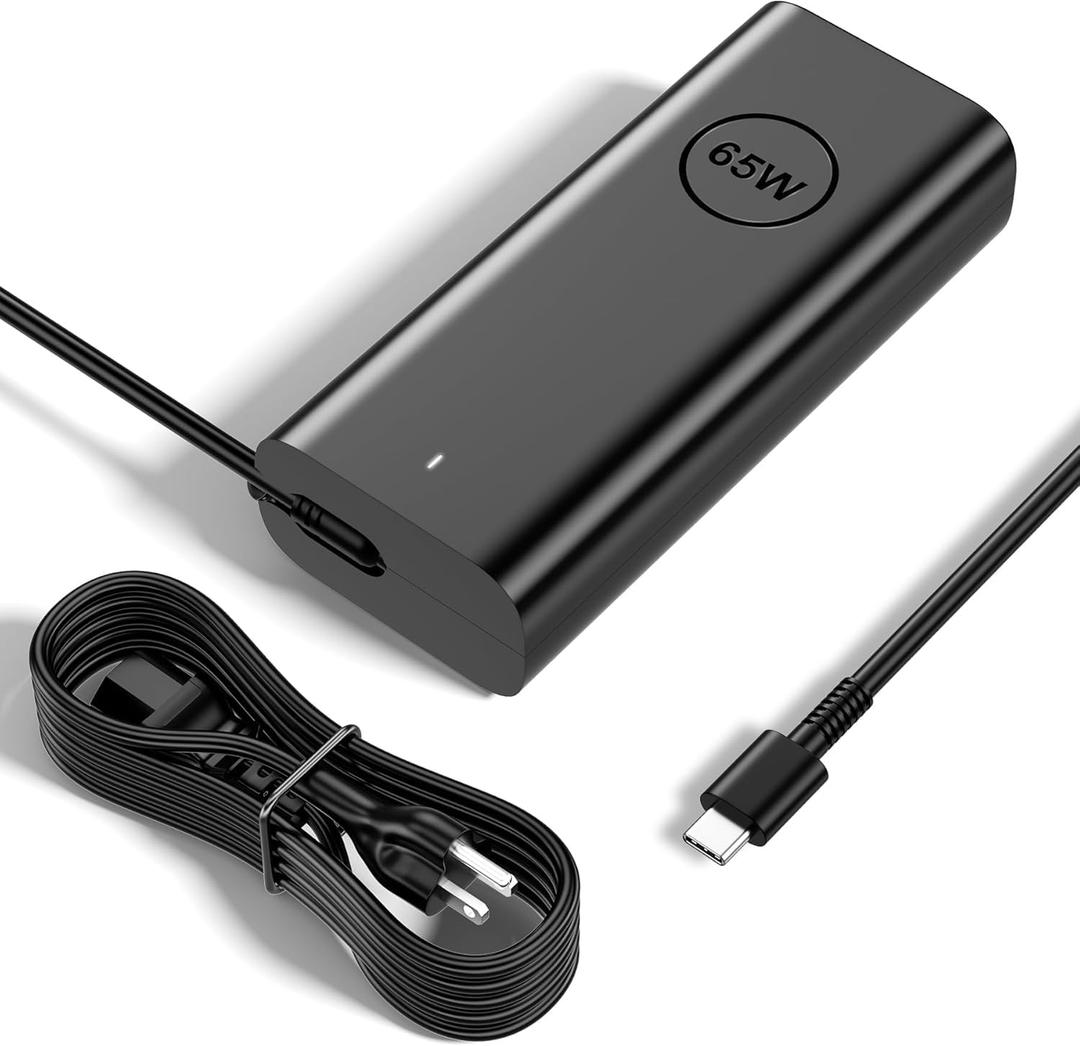 IEFUU Laptop Charger Type C Replacement for DELL 65W Laptop Charger USB C Latitude 7420 3440 3540 5420 5520 5430 5530 7330 7430 5540 5440 7440 5320 7320 Chromebook 3100 XPS 13 AC Adapter Power Cord