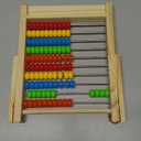 WOODMAM Wooden Abacus for Kids Math, Educational Counting Toy with Counting Sticks and Number Alphabet Cards, Preschool Learning Toys Gift for Boys Girls Age 3+ Years Old