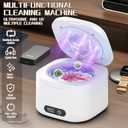 HomeBeyond Dental Ultrasonic Retainer Cleaner Machine, 4 Modes with Digital Timer & 340ML, Cleaning Pod for Denture, Mouth Guard, Aligner, Night Guard, Braces, Toothbrush Heads, Jewelry