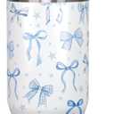 30 Oz Blue Bow Flip Tumbler With Lid and Straw, Coffee Travel Mug, Blue Bow Gifts for Women Girls, Bow Home Decor (EXP 11/28/36)