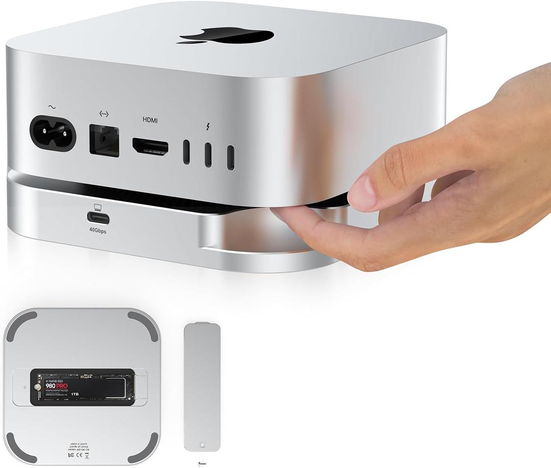 40Gbps M.2 NVMe SSD Enclosure for Mac mini M4/M4 Pro, External Storage Upgrade | Supports 1TB/2TB/4TB/8TB SSDs | Compatible with Thunderbolt 4/3, USB4/3.2/3.0 | Fits 2230/2242/2260/2280 SSDs 40Gbps M.2 NVMe SSD Enclosure for Mac mini M4/M4 Pro, External Storage Upgrade | Supports 1TB/2TB/4TB/8TB SSDs | Compatible with Thunderbolt 4/3, USB4/3.2/3.0 | Fits 2230/2242/2260/2280 SSDs