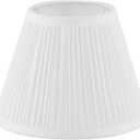 Uno Lamp Shade,Drum Pleated Lamp Shades 5" Top x 9" Bottom x 7" Slant Height,Barrel Small Replacement Lampshade (Slip Uno Fitter), Fabric Lampshades Table lamp Shades Bottle Lamp Shade,1 Pack(White)