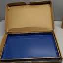 Blue Decorative Coffee Table Tray, Rectangular Plastic Serving Tray with Handles for Living Room, Ottoman, Bathroom, 15.7"*10.2"