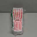 NOVELTY PLACE Plastic Red & White Striped Classic Popcorn Containers for Movie Night - 7.8" Tall x 3.8" Square (8 Pack)