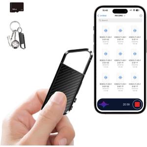 64GB Voice Activated Recorder - 6000H Recording Device with Noise Reduction DSP 5.0 Digital Vioce Recorder with Playback for Lecture & Meeting - Portable Audio Recorder