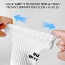 5 Pairs Athletic Running Socks, Mens Womens Compression Sport Crew Socks for Cycling, Climbing, Hiking Workout, Gym, Cushioned Comfort Non-Slip Performance Socks-Moisture Wicking Breathable Quick-Dry