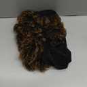Afro Headband Wig Kinky Curly Headband Wig with Bangs Blonde Head-Wrap Wigs 2 in 1 Ombre Afro Puff Wig With Bangs for Women Synthetic Half Wigs (Heibu-Omber Blonde)