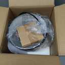 LUXWELL Modern Marble Pendant Light, 8.2"x7.9" Metal Hanging Light Fixture with Faux Black Stone Finish, 15"-72" Adjustable Line, E26 Socket for Office, Living Room, Dining Area – Midnight Stone