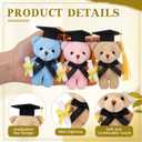 Roowest 12 Set Graduation Mini Stuffed Animals with Gifts Box Bouquet, Small Plush Animal Bear Toy Keychain Gift Set for 2026 Kindergarten Preschool Graduations Party Classroom Exchange Gift(Bear)
