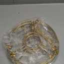 HOHIYA 4 Pack 9 Pizza Stand Holder Riser Display Heavy Duty Metal Food Display Risers for Pizza Desserts Party and Buffet Table Serving Platters Brass Gold Taiwan Made