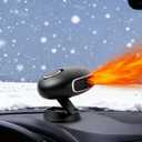 12V Car Heater, Plug into Cigarette Lighter 2-in-1 360 Degree Rotation Defroster Defogger for Car Windshield, Portable Fast Heating 150W Car Heater for Vehicle, Thanksgiving Gift