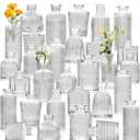 30 Pcs Glass Bud Vase Set,Clear Glass Vases for Flower Centerpieces Wedding & Party Decor,Home Table Decorations,Bud Vases in Bulk for Housewarming