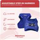 Downtown Pet Supply Step in Dog Harness for Small Dogs No Pull, Medium, Blue - Adjustable Harness with Padded Mesh Fabric and Reflective Trim - Buckle Strap Harness for Dogs