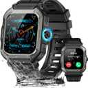 Smart Watch for Men Fitness Tracker: Military Digital Mens Watches Bluetooth Make Answer Call Running Waterproof Smartwatch Android Phones iPhone Samsung Compatible Sleep Monitor Step Pedometer (1.91, Black)