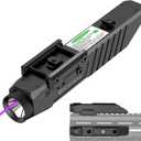 TOUGHSOUL Mlok Picatinny 2 in 1 Tactical Flashlight with Purple Laser Sight Combo, Body Material Polymer 1450 Lumen Light with Rechargeable Battery