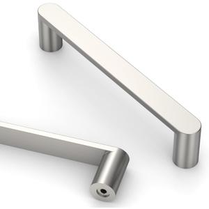 Asidrama 10 Pack 5 Inch(128mm) Brushed Satin Nickel Kitchen Cabinet Handles, Cabinet Pulls Kitchen Cabinet Hardware for Cupboard Drawer Pulls (5" Hole Center)